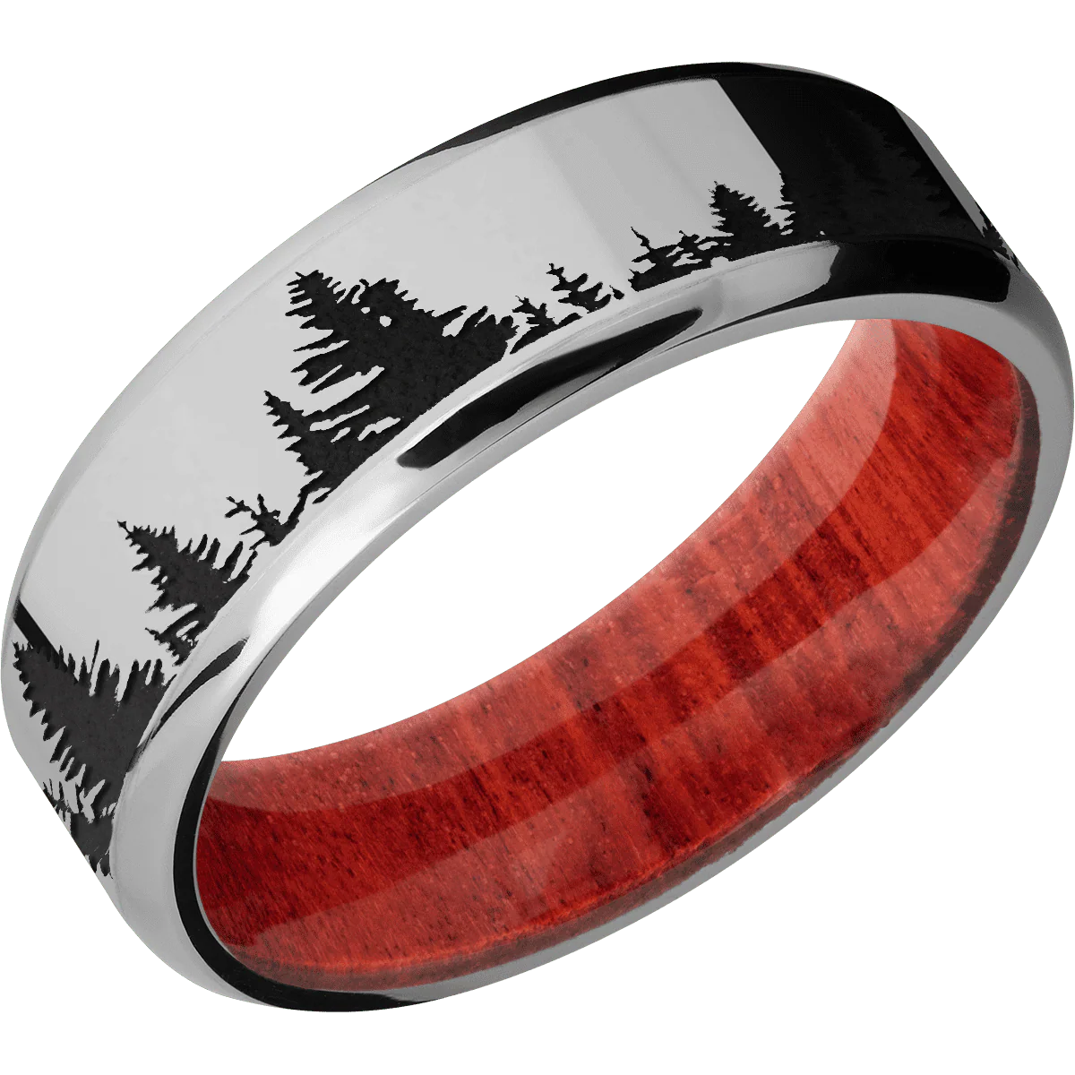 Titanium + Polish , Polish Finish + Red Heart - Image 2