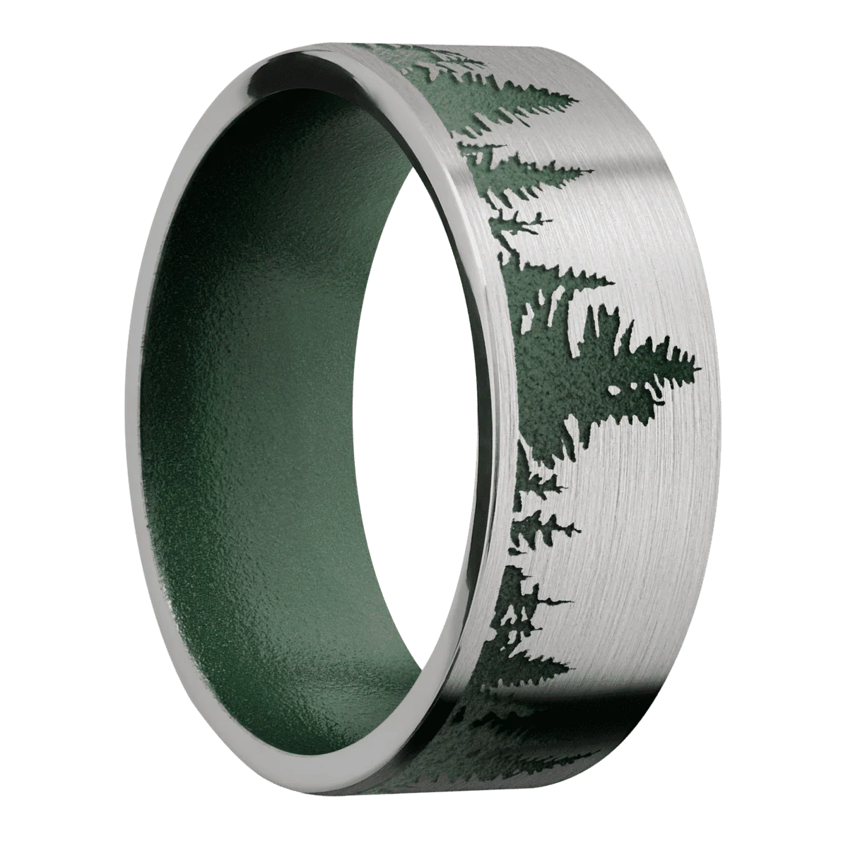 Titanium + Satin Finish + Eastern Green