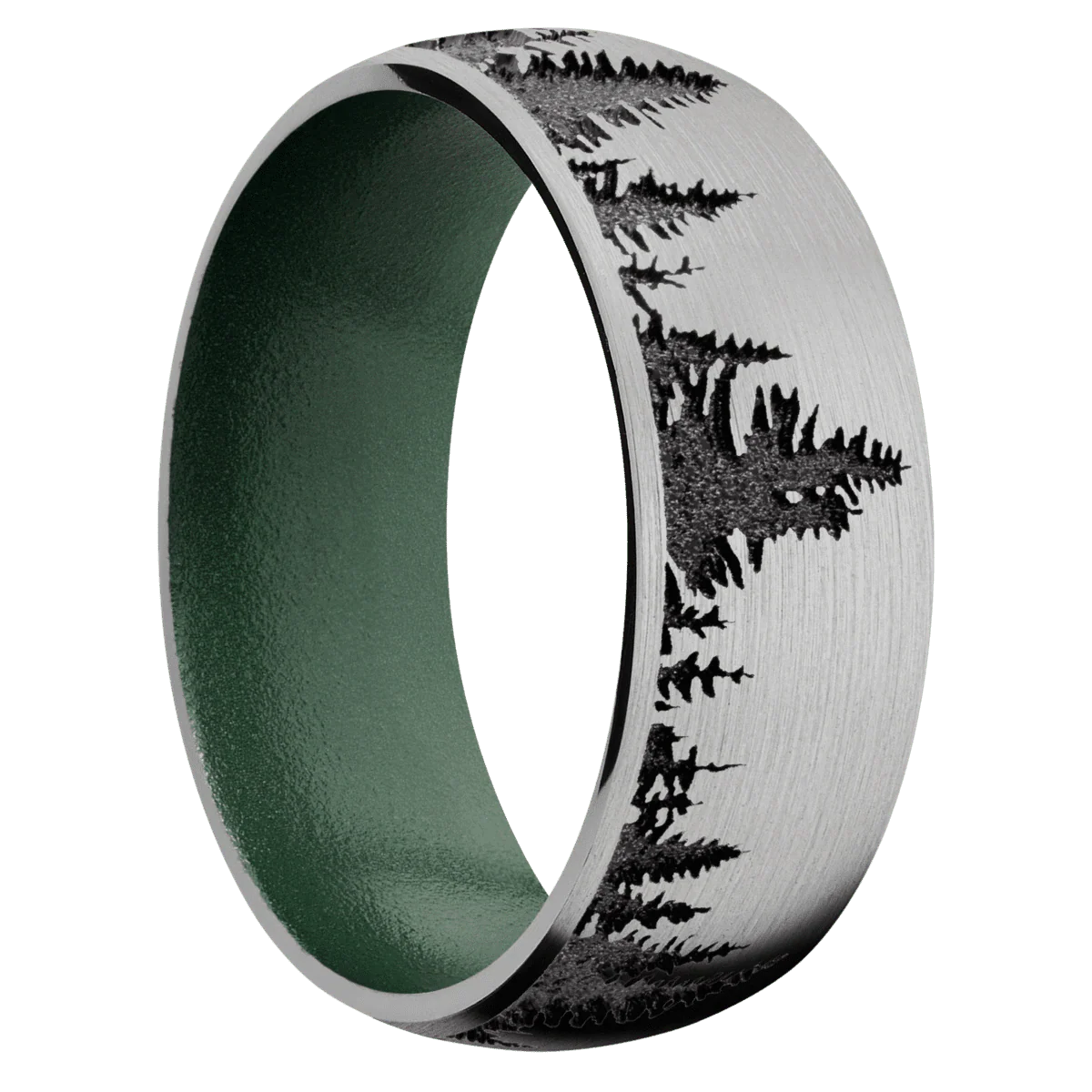Titanium + Satin Finish + Eastern Green