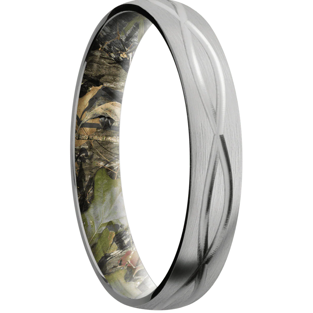 Titanium + Satin Finish + MossyOak Obsession