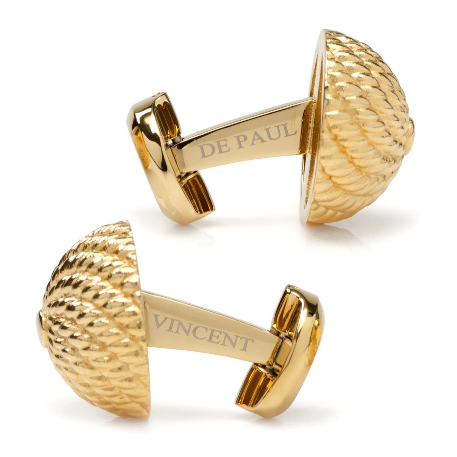 VDP 3D Colony Gold Stainless Cufflinks - Image 4