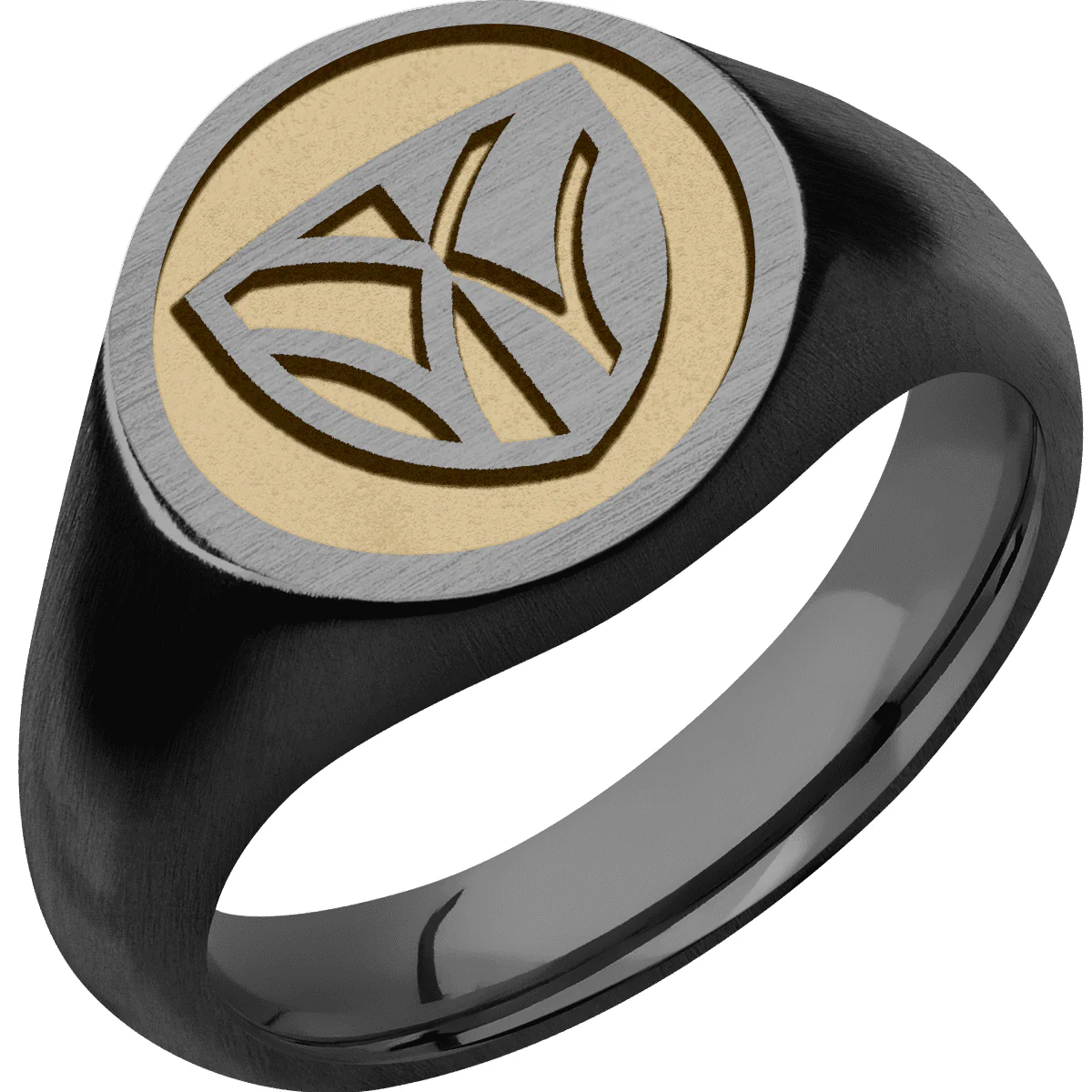 Wake Forest University Custom Collegiate Black Zirconium Signet Ring