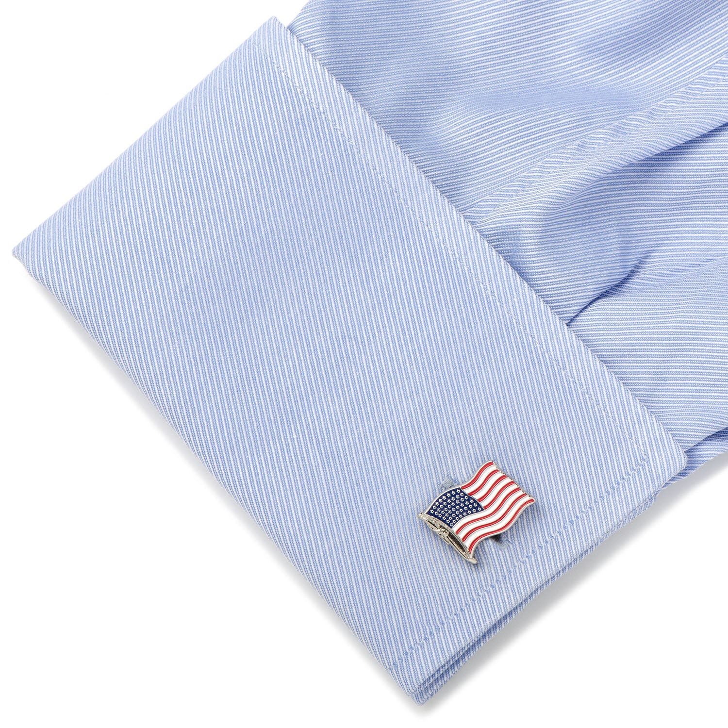 Waving American Flag Cufflinks - Image 3