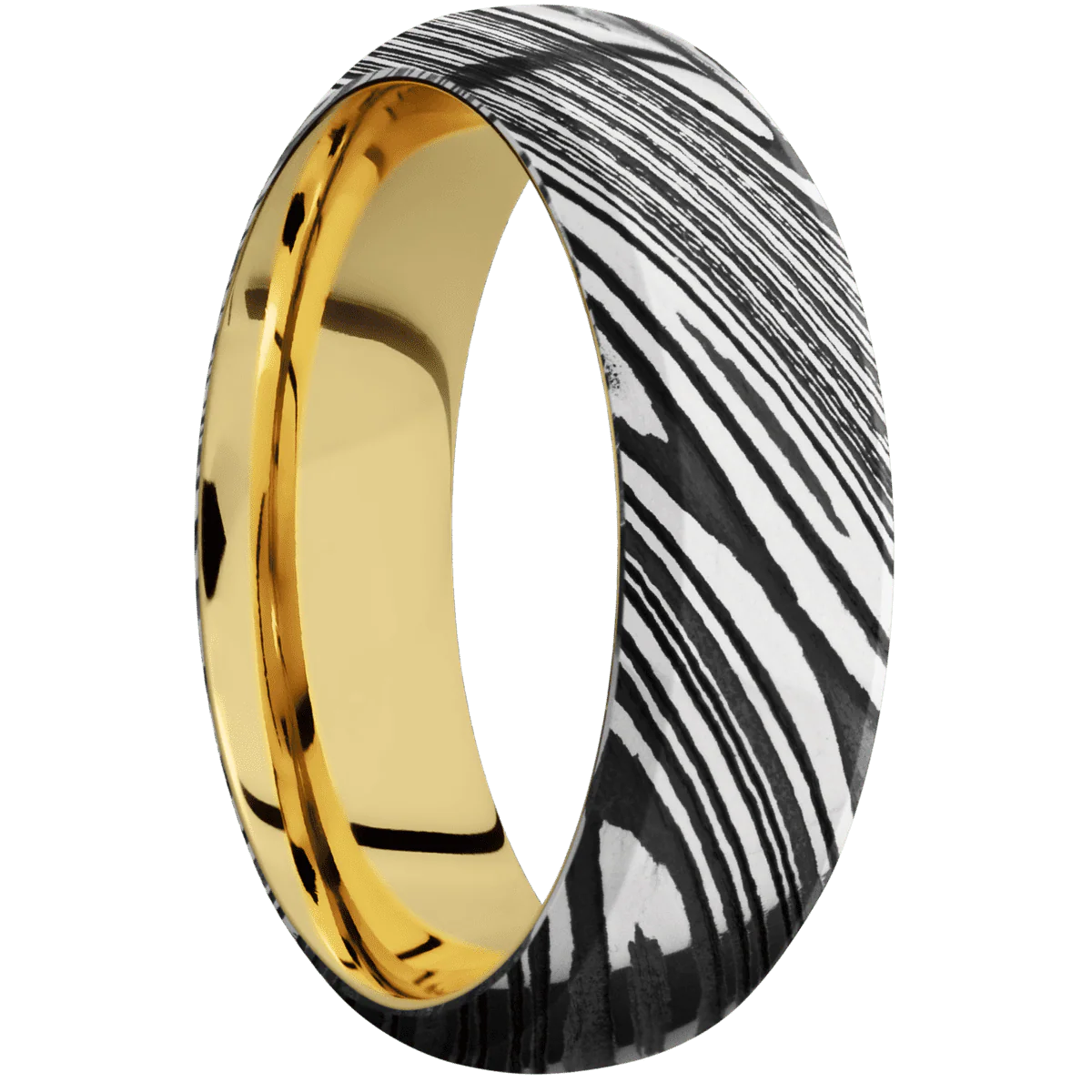 Woodgrain + Acid Finish + 14K Yellow Gold