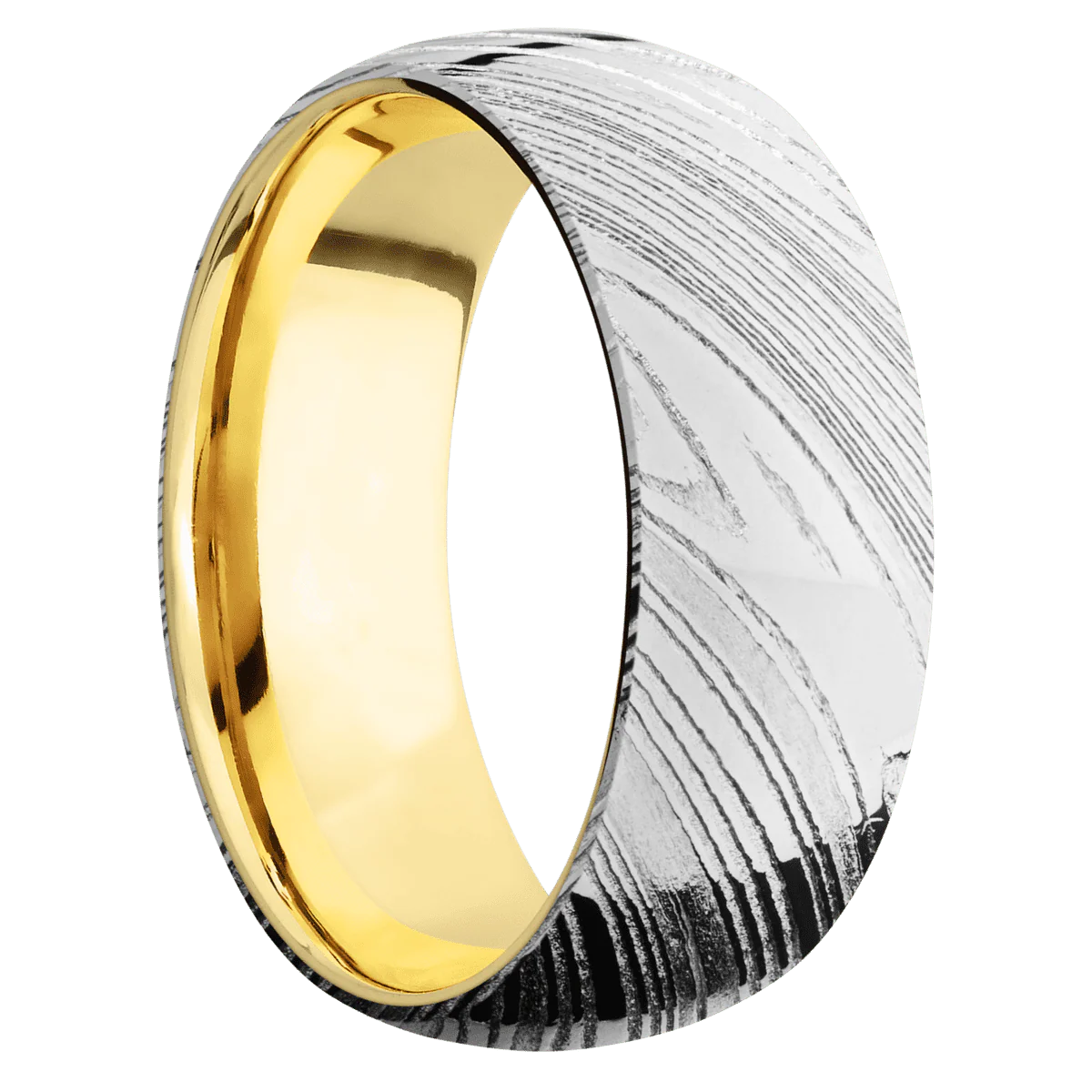 Woodgrain + Polish Finish + 18K Yellow Gold