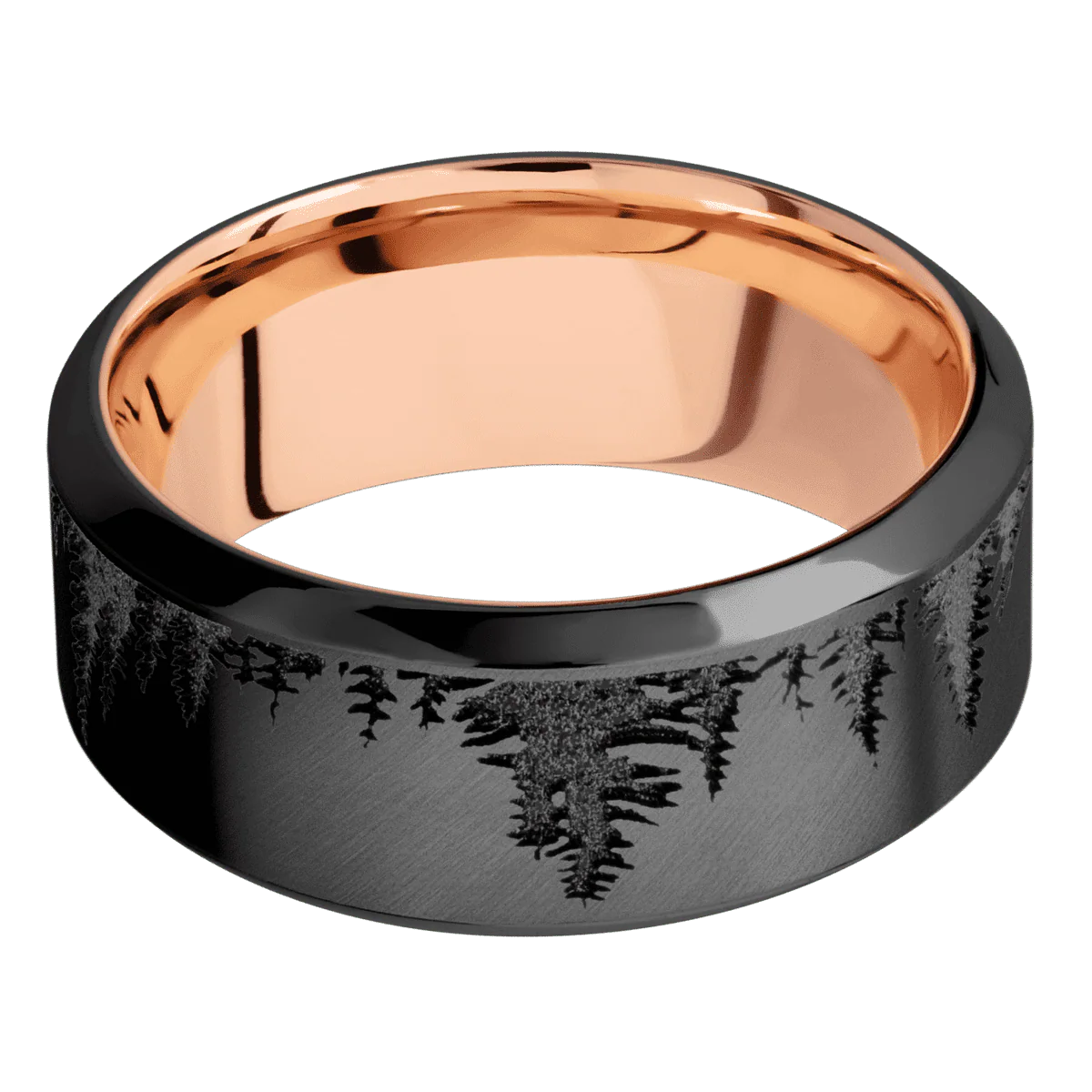 Zirconium + Anglesatin , Polish Finish + 14K Rose Gold - Image 3