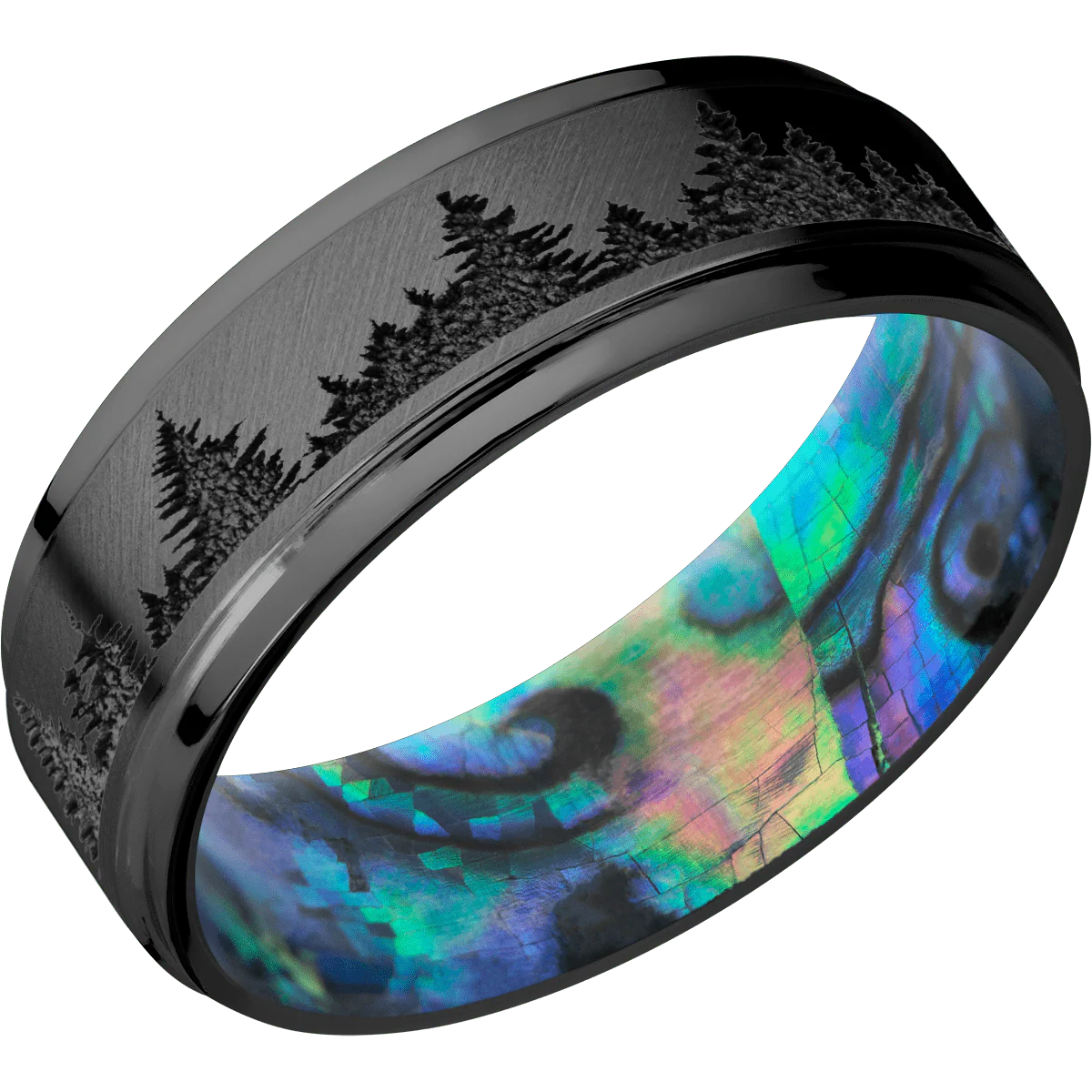 Zirconium + Anglesatin , Polish Finish + Abalone - Image 2