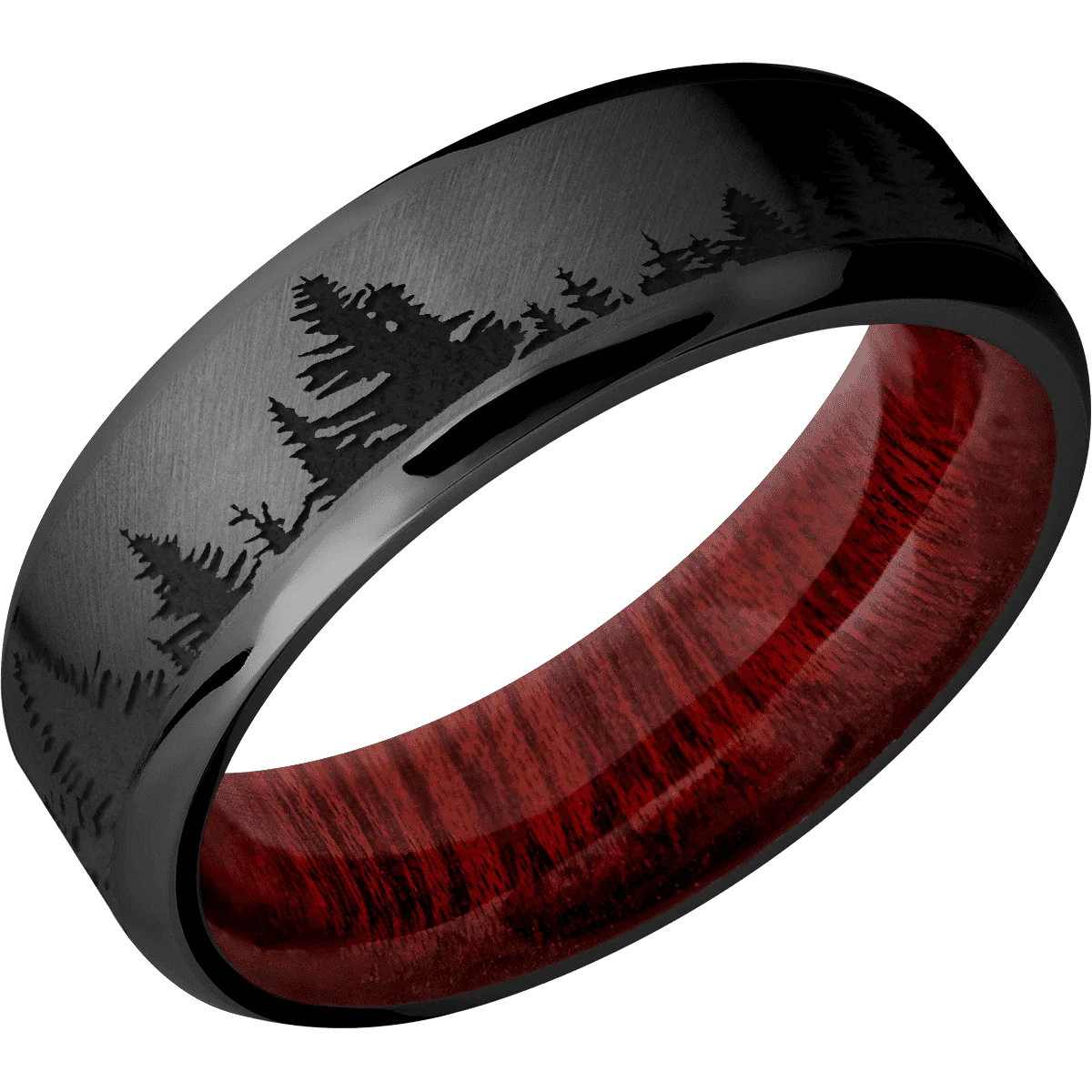 Zirconium + Anglesatin , Polish Finish + Blood Wood - Image 2