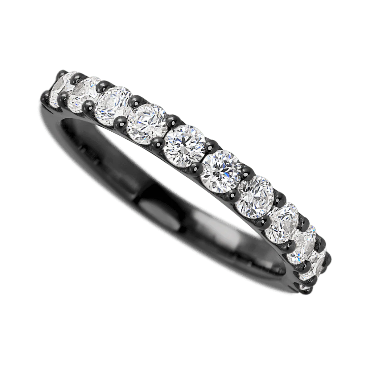 Zirconium band with 11 Round Lab Grown Diamond having TCW-.77 - Image 3