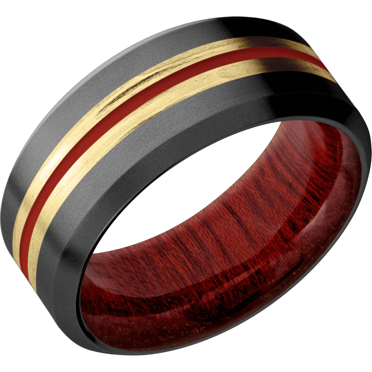 Zirconium + Bead , Bead Finish + Blood Wood - Image 2