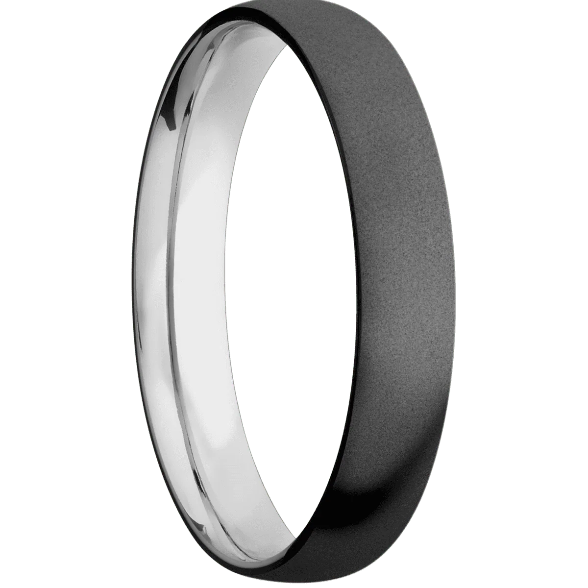 Zirconium + Bead Finish + 10K White Gold