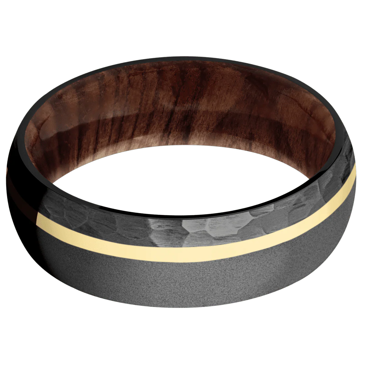 Zirconium + Bead , Hammer Finish + Sequoia - Image 3