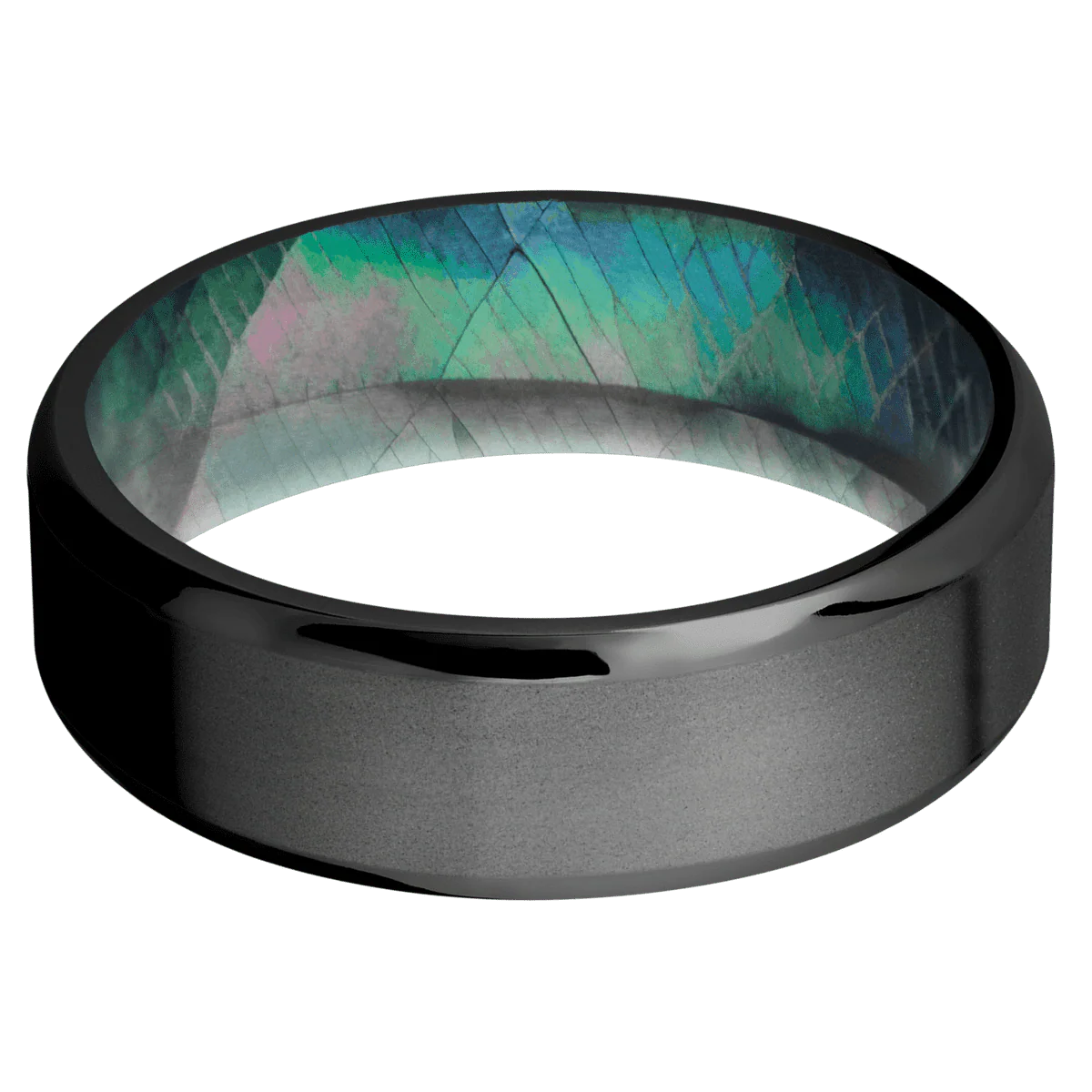 Zirconium + Bead , Polish Finish + Black Mother of Pearl - Image 3