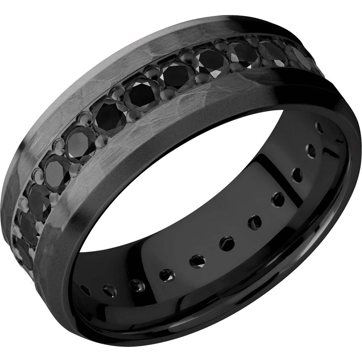 Zirconium + Hammer , Bead Finish - Image 2