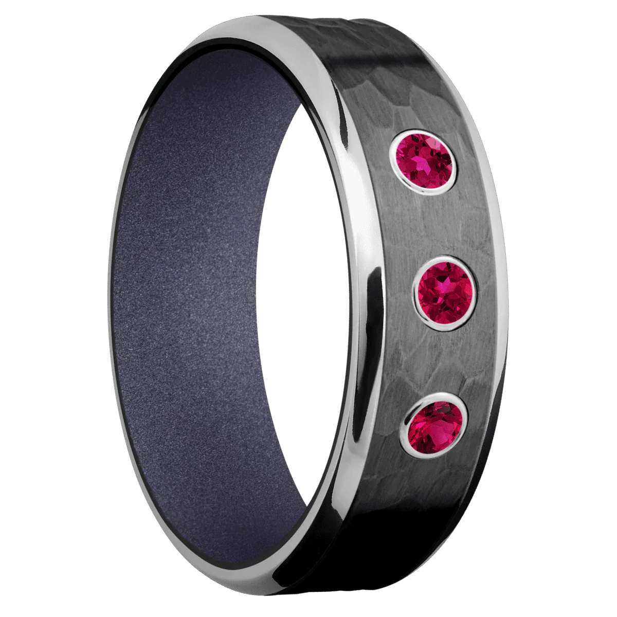 Zirconium + Hammer , Bead Finish + Crushed Orchid