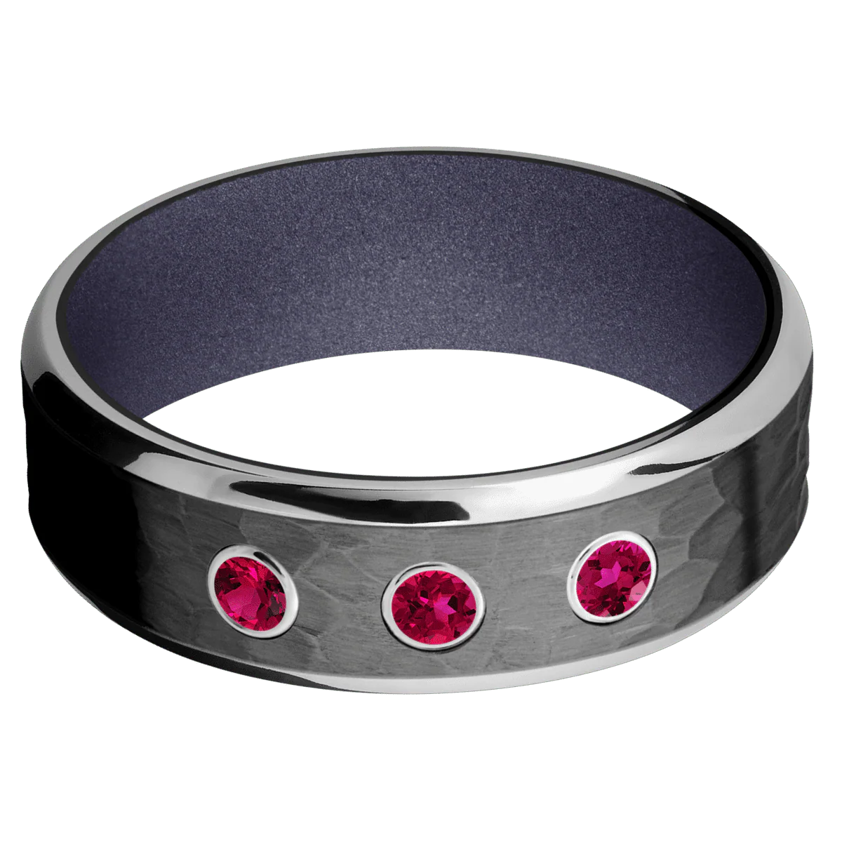Zirconium + Hammer , Bead Finish + Crushed Orchid - Image 3