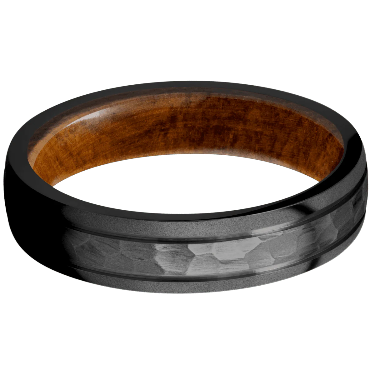 Zirconium + Hammer , Bead Finish + Desert Iron Wood - Image 3
