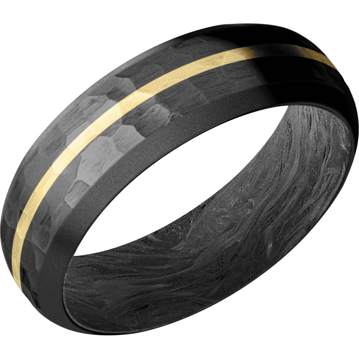 Zirconium + Hammer , Bead Finish + Forged Carbon Fiber - Image 2