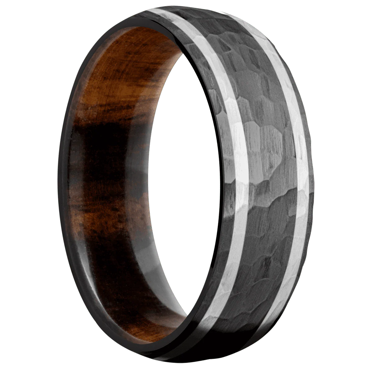 Zirconium + Hammer Finish + Desert Iron Wood