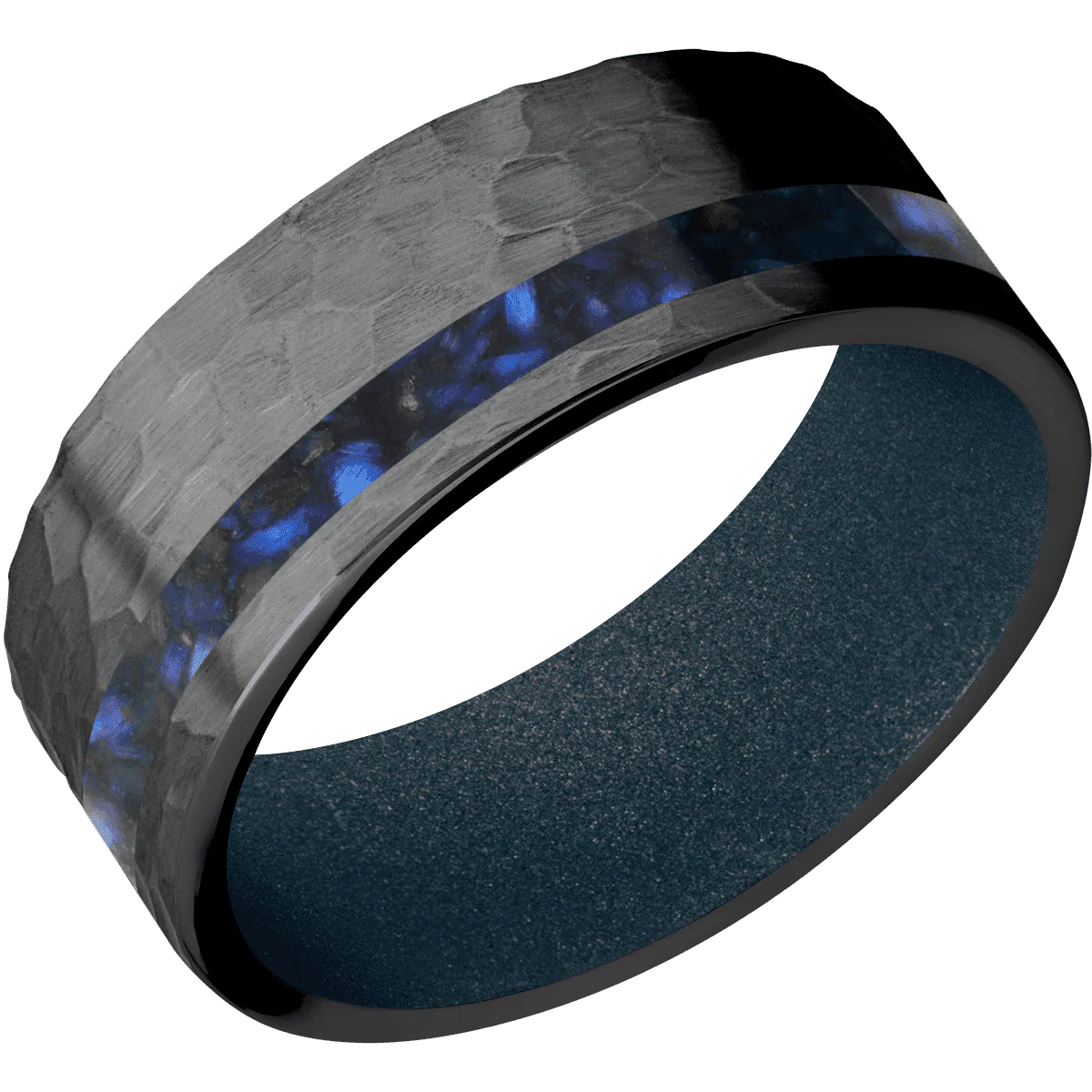 Zirconium + Hammer , Hammer Finish + Blue Titanium - Image 2