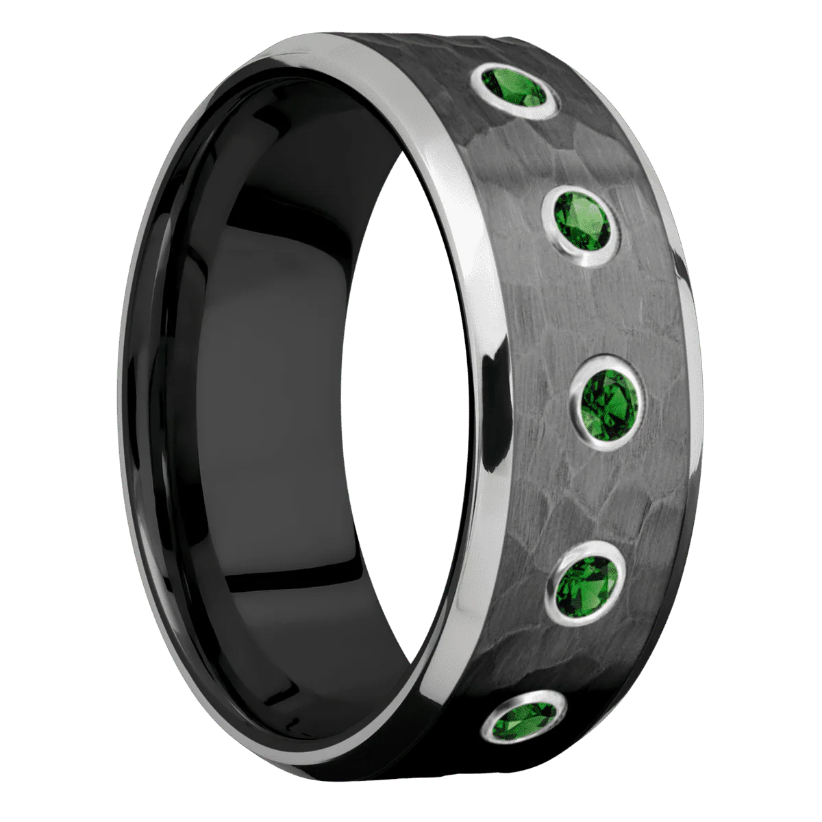 Zirconium + Hammer , Polish Finish