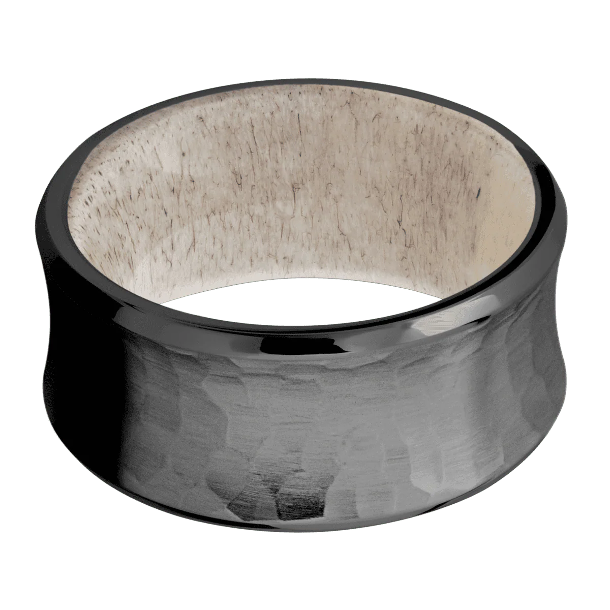 Zirconium + Hammer , Polish Finish + Antler - Image 3