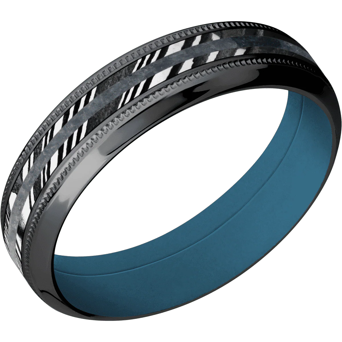 Zirconium + Machine , Polish Finish + Royal Blue - Image 2