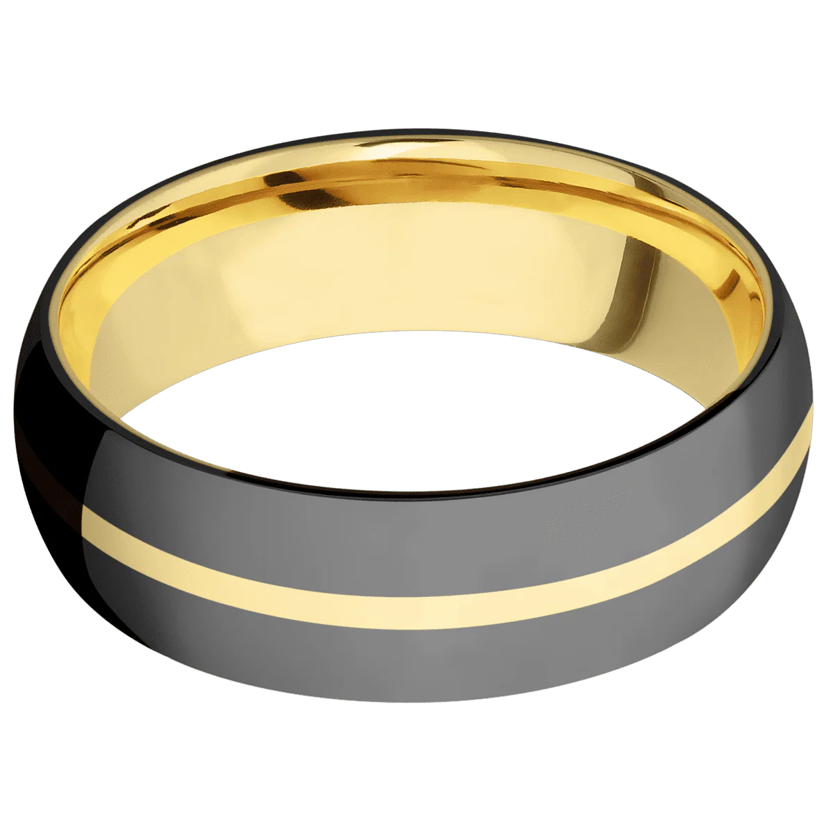 Zirconium + Polish Finish + 10K Yellow Gold - Image 3
