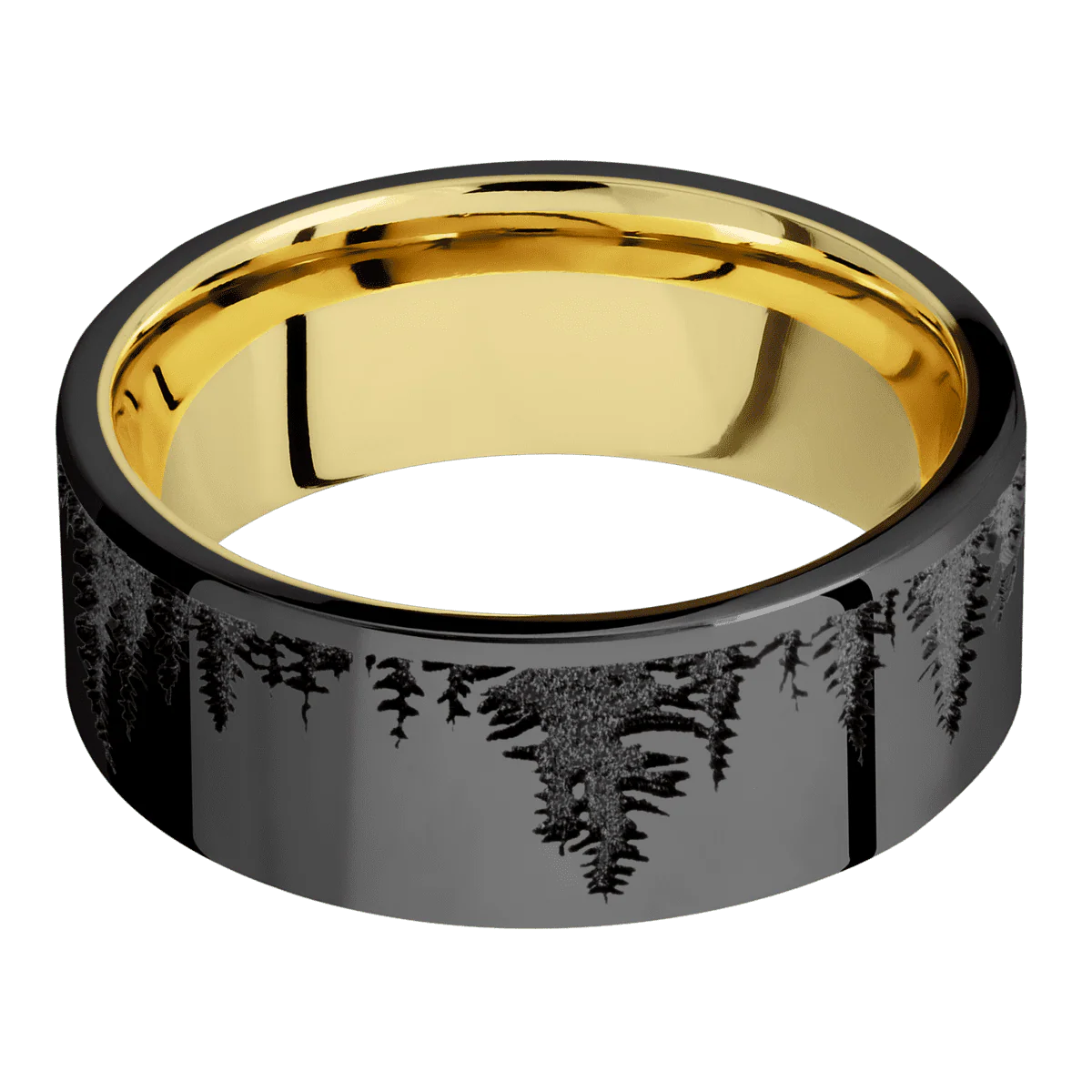 Zirconium + Polish Finish + 18K Yellow Gold - Image 3