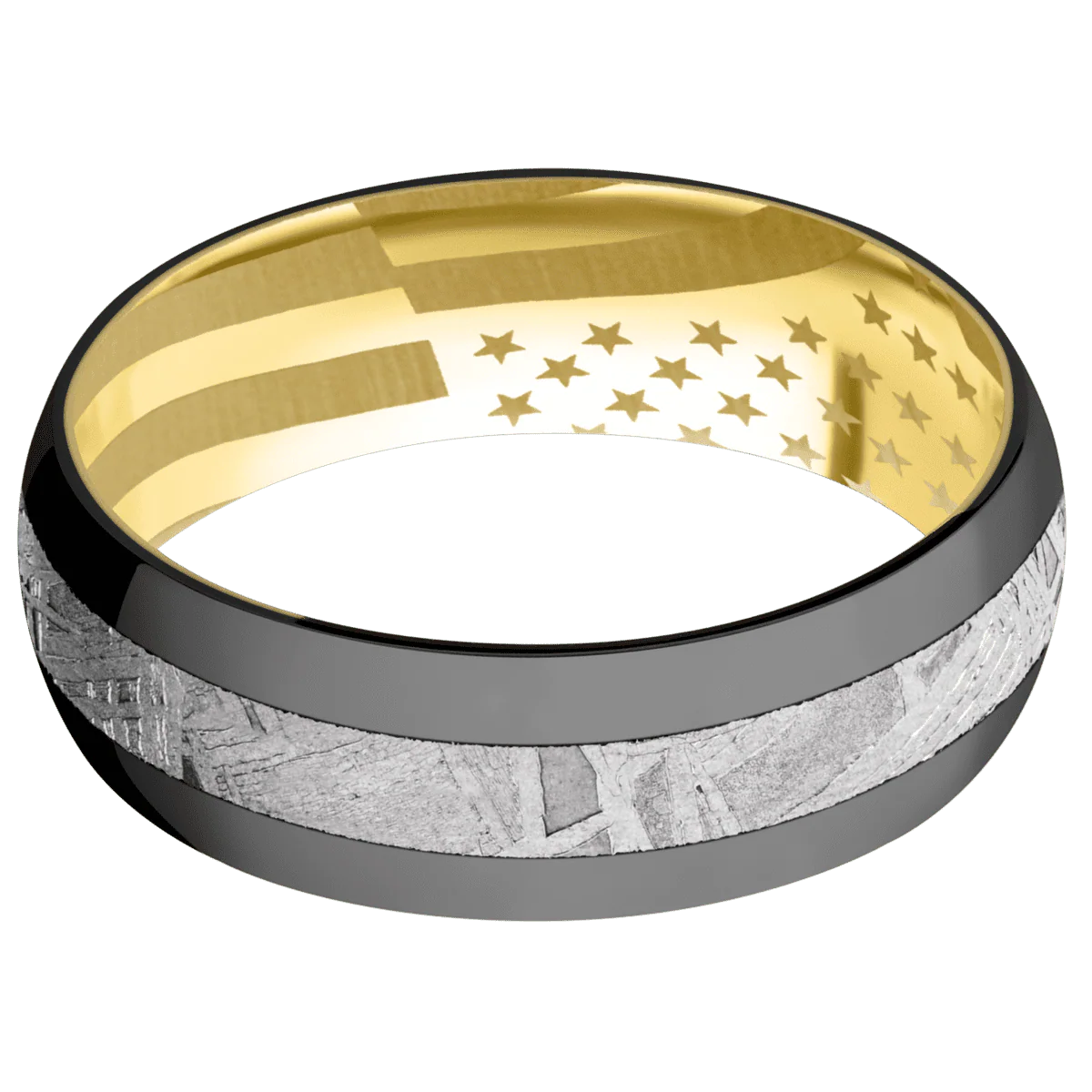 Zirconium + Polish Finish + 18K Yellow Gold - Image 3
