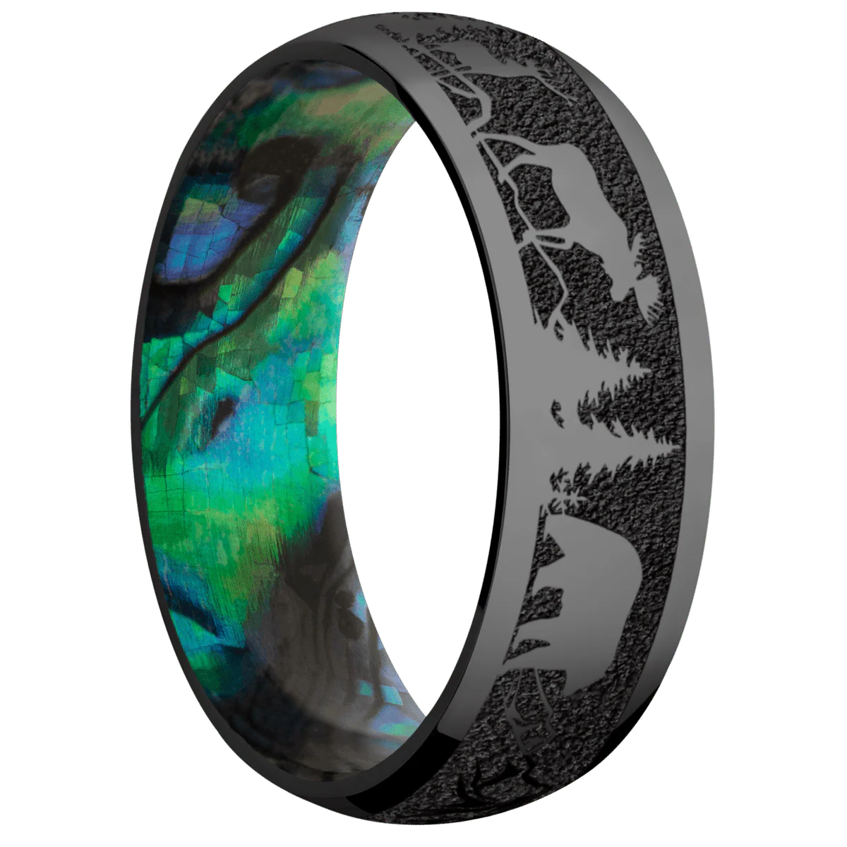 Zirconium + Polish Finish + Abalone