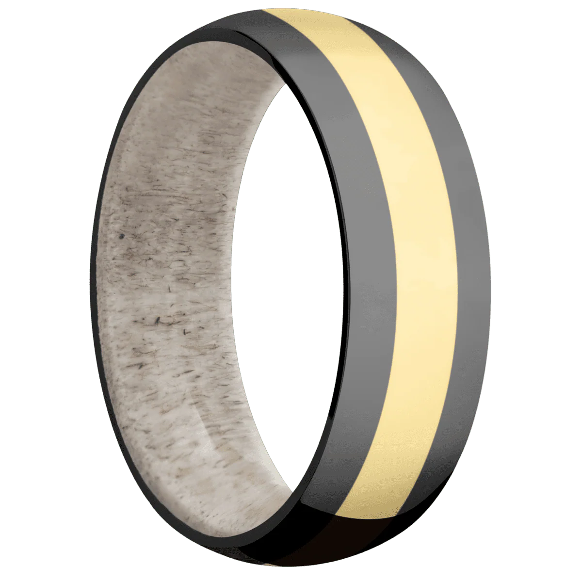 Zirconium + Polish Finish + Antler
