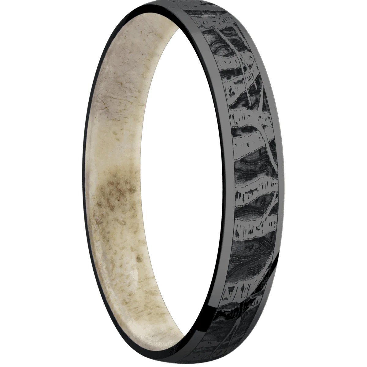 Zirconium + Polish Finish + Antler