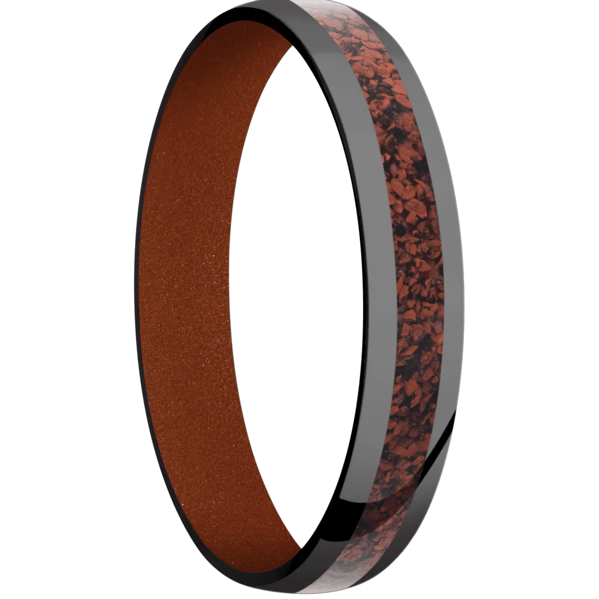 Zirconium + Polish Finish + Copper Suede