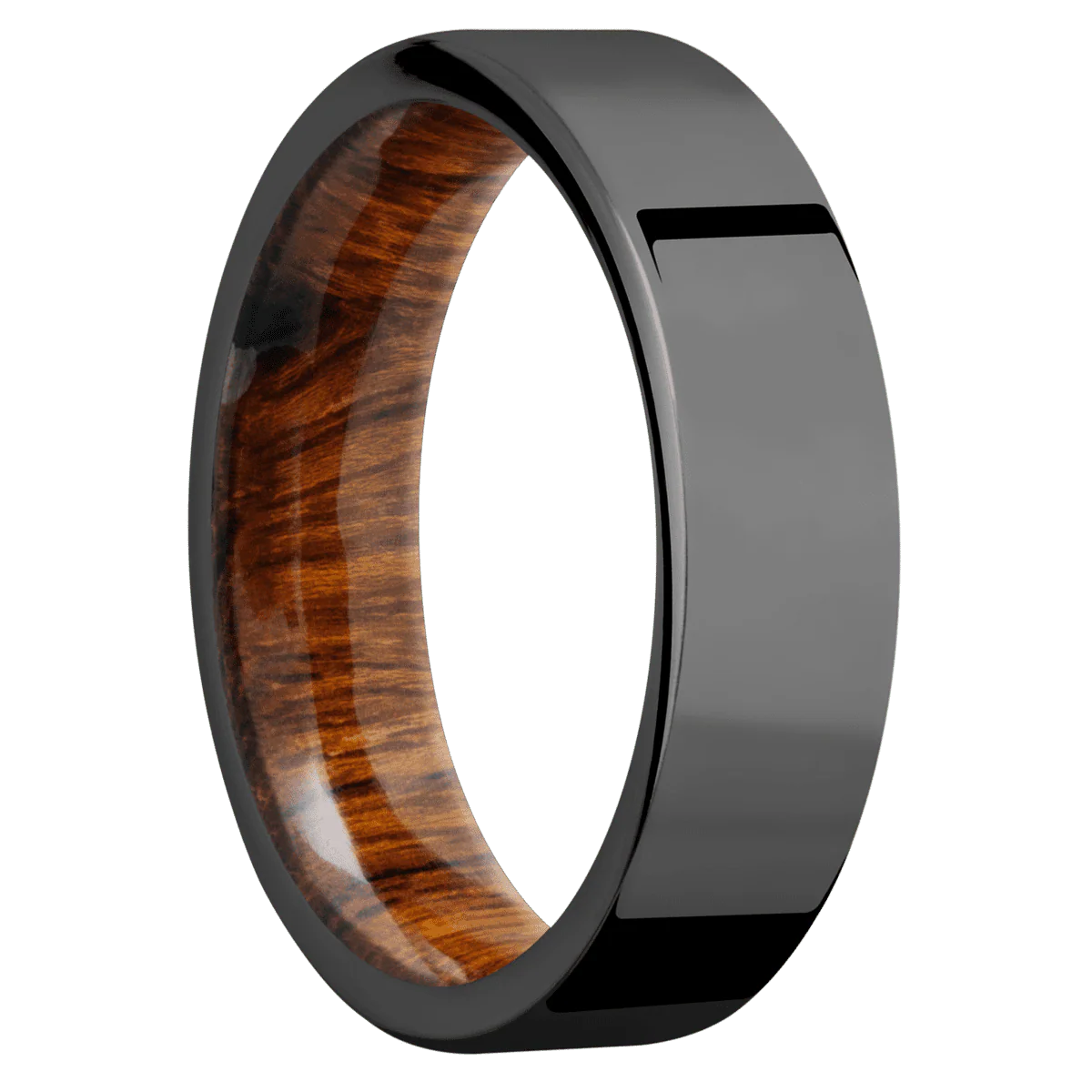 Zirconium + Polish Finish + Desert Iron Wood