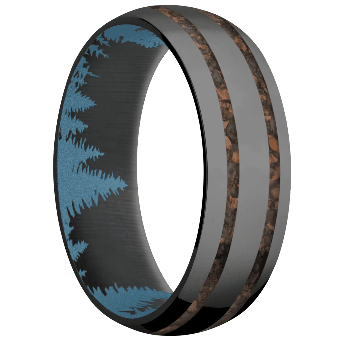Zirconium + Polish Finish + Polar Blue
