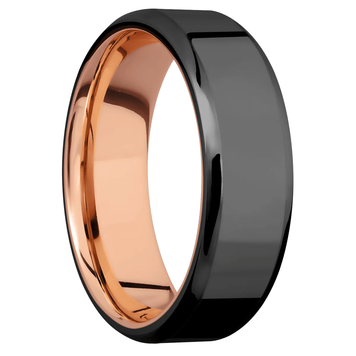 Zirconium + Polish , Polish Finish + 14K Rose Gold