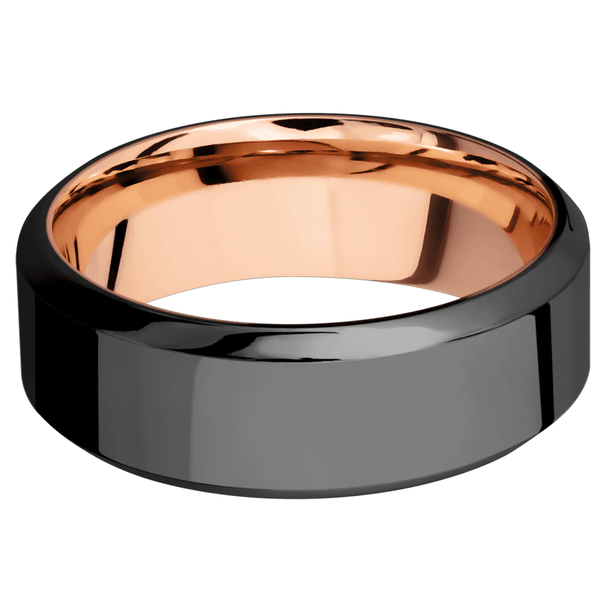 Zirconium + Polish , Polish Finish + 14K Rose Gold - Image 3