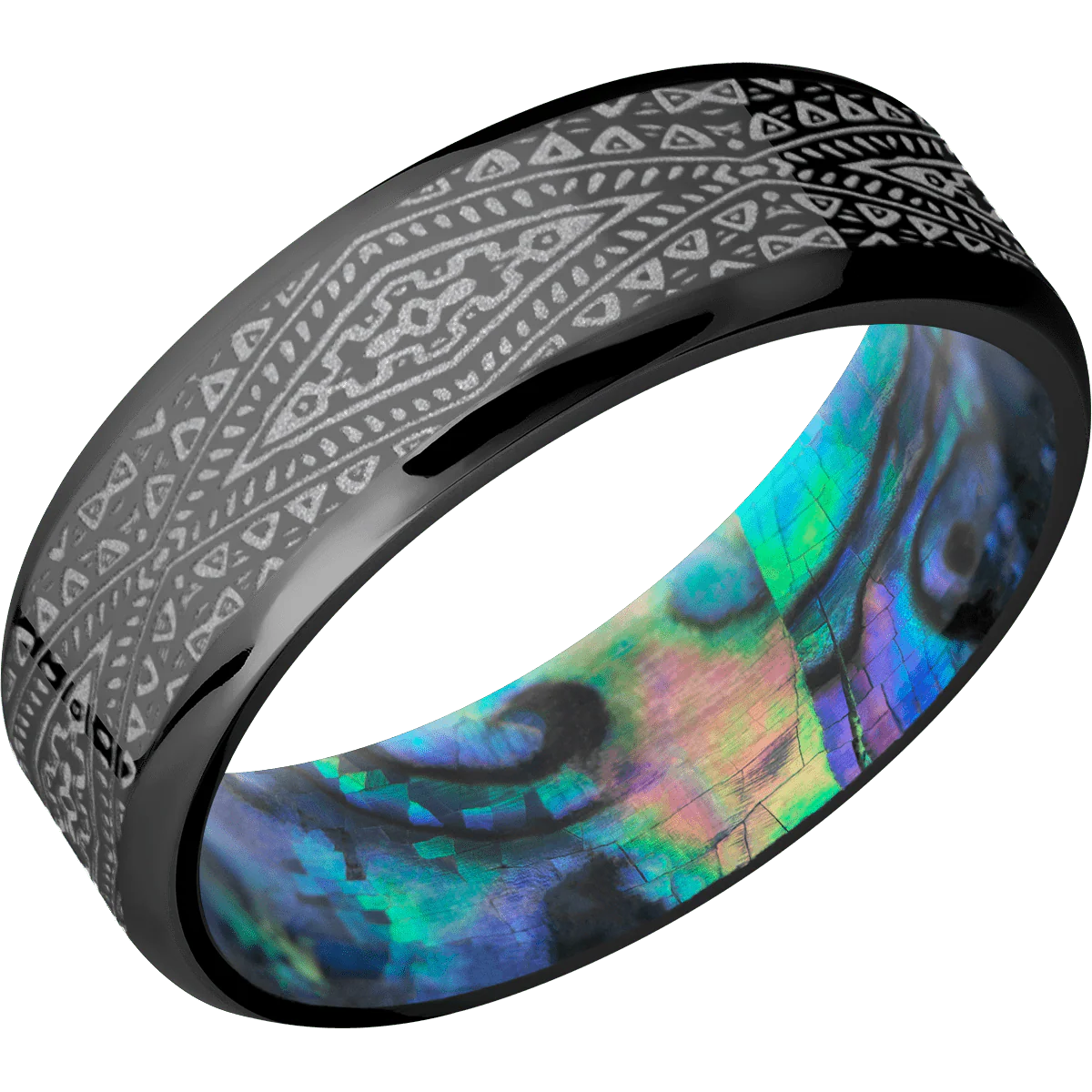Zirconium + Polish , Polish Finish + Abalone - Image 2