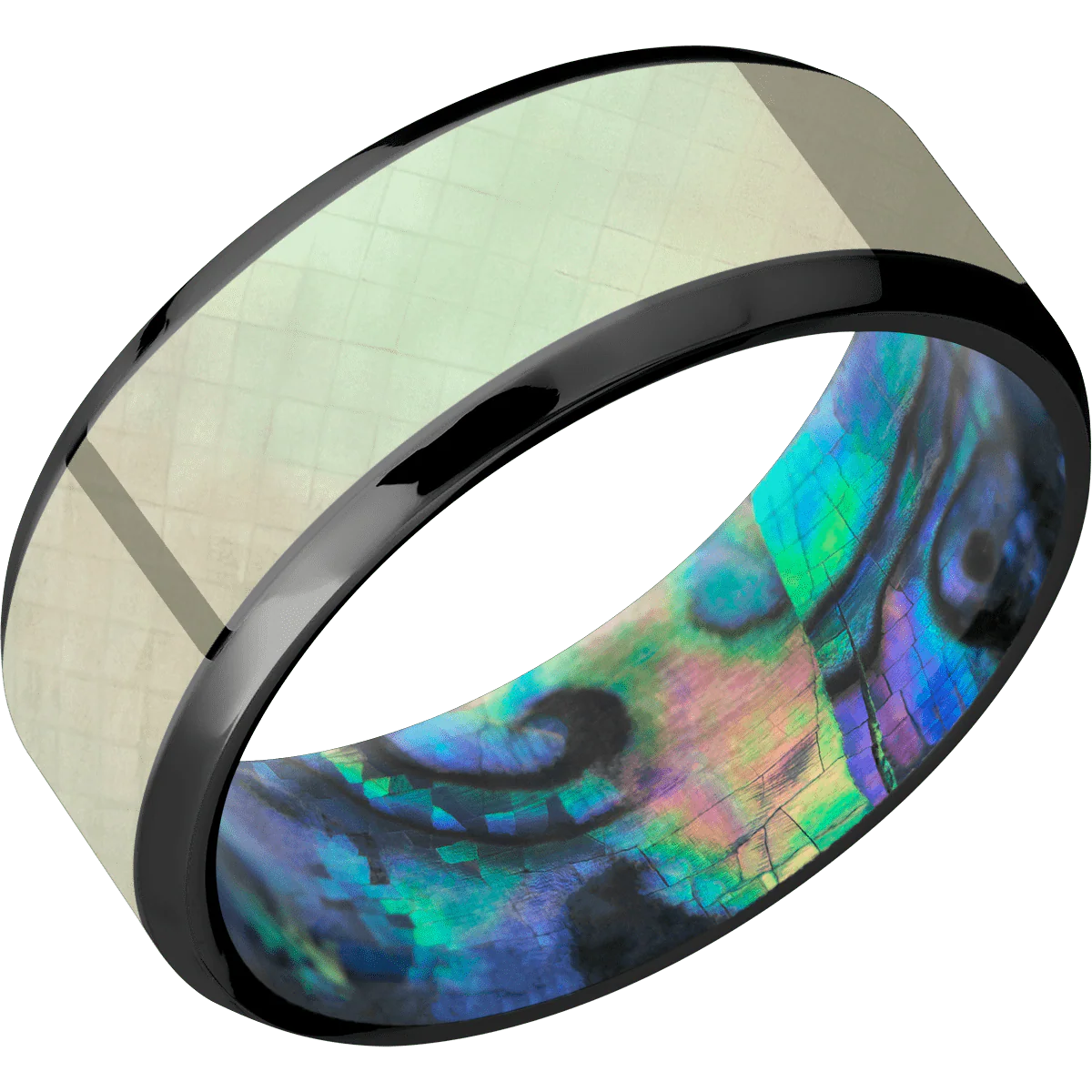 Zirconium + Polish , Polish Finish + Abalone - Image 2