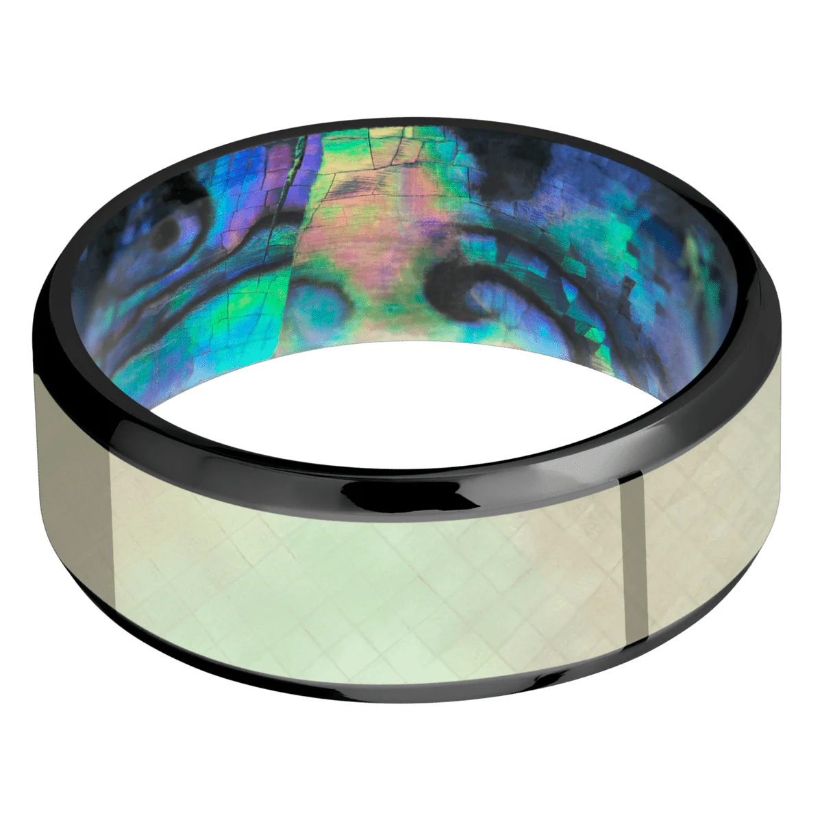 Zirconium + Polish , Polish Finish + Abalone - Image 3