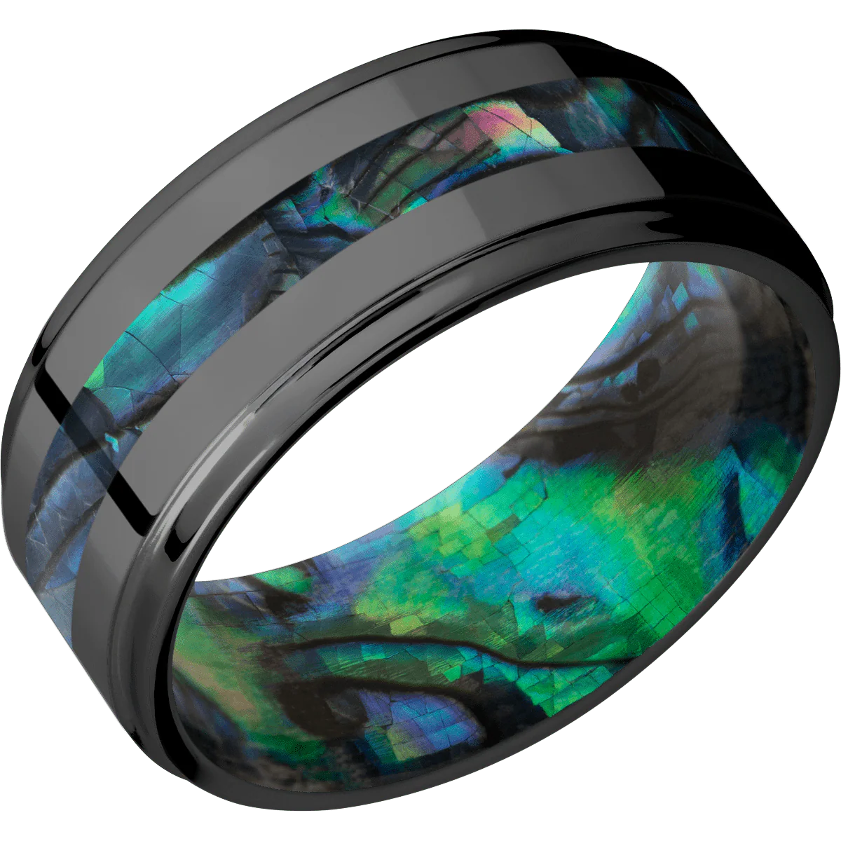Zirconium + Polish , Polish Finish + Abalone - Image 2