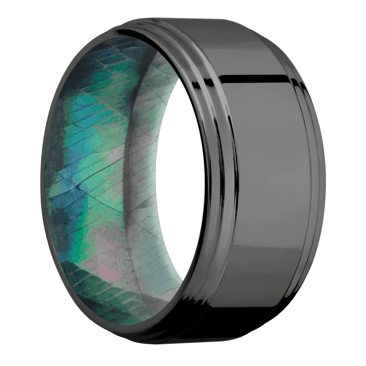 Zirconium + Polish , Polish Finish + Black Mother of Pearl
