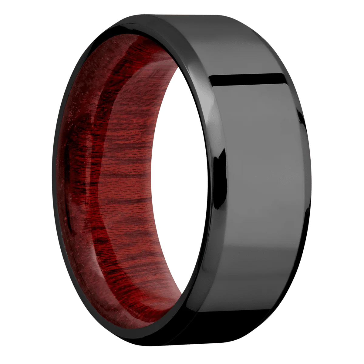 Zirconium + Polish , Polish Finish + Blood Wood