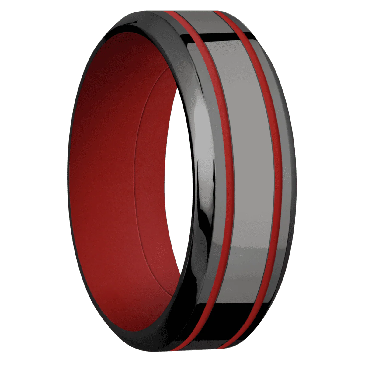 Zirconium + Polish , Polish Finish + USMC Red
