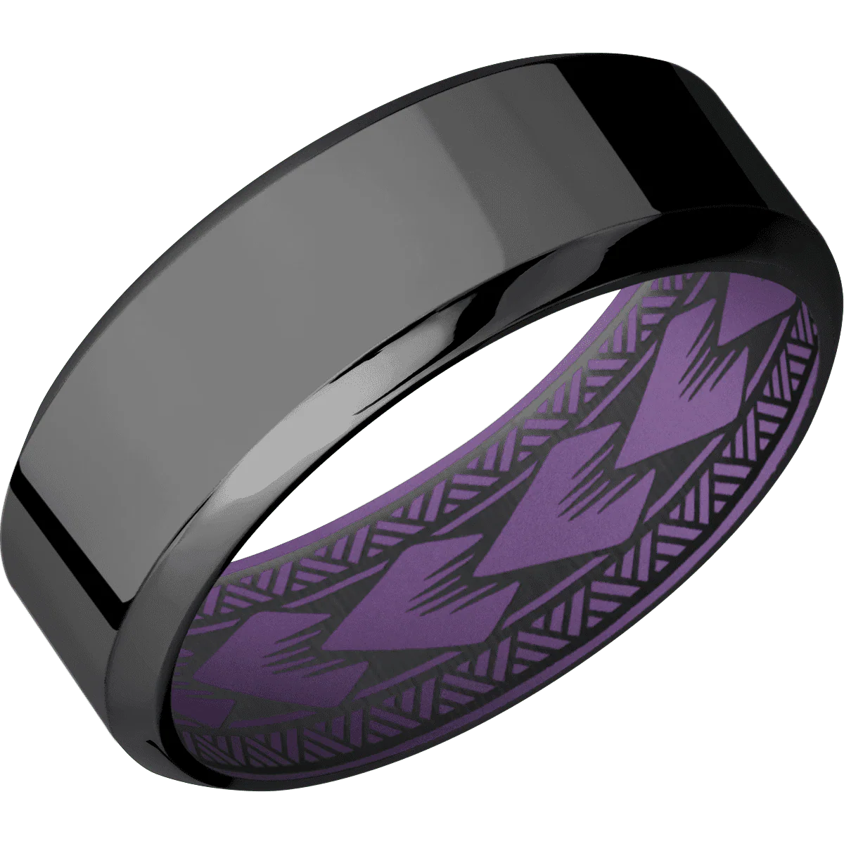 Zirconium + Polish , Polish Finish + Wild Purple - Image 2