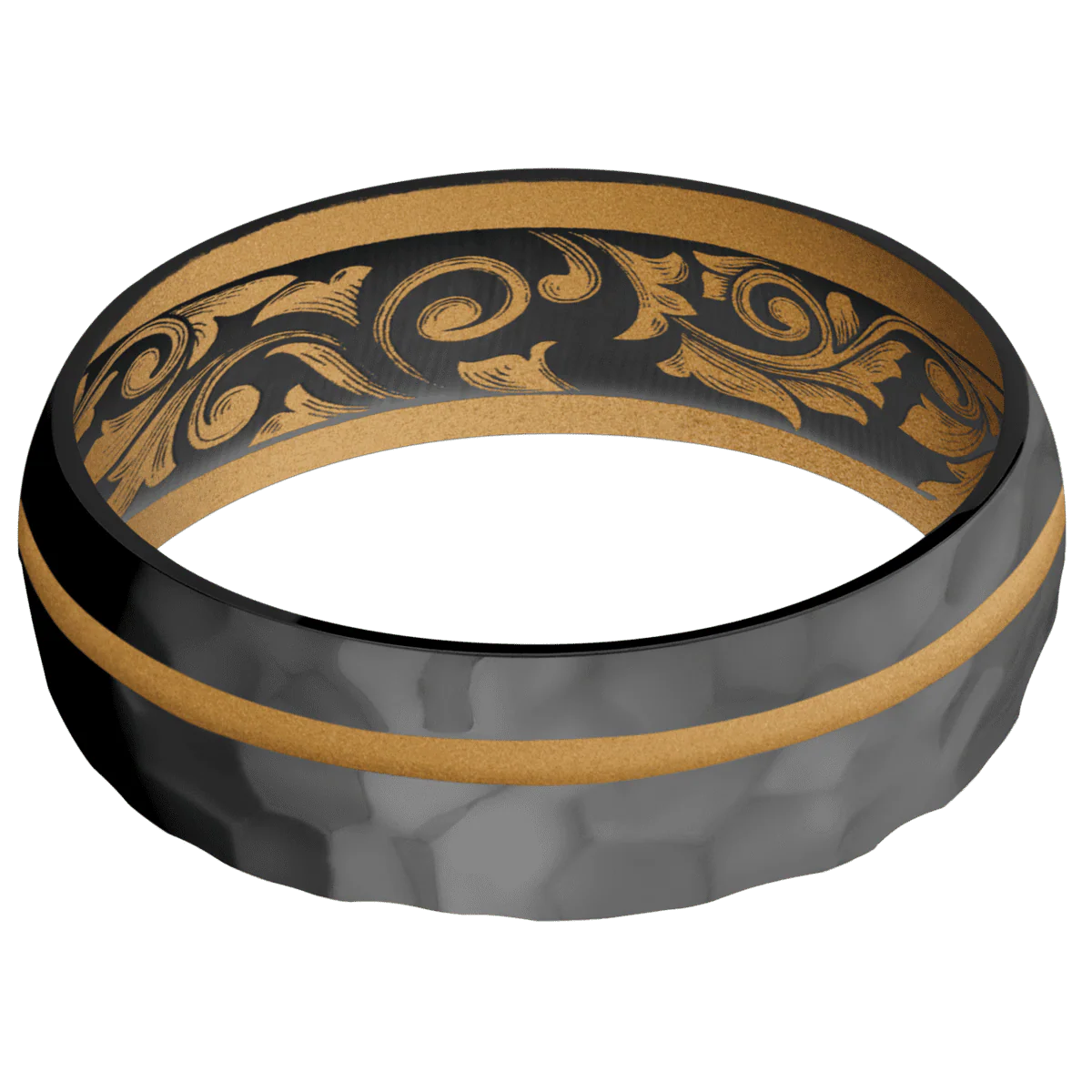 Zirconium + Rockpolish , Rockpolish Finish + Gold - Image 3