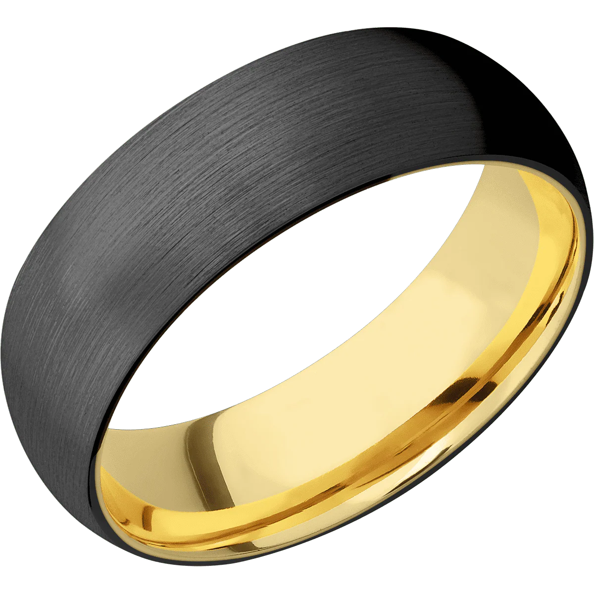 Zirconium + Satin Finish + 14K Yellow Gold - Image 2
