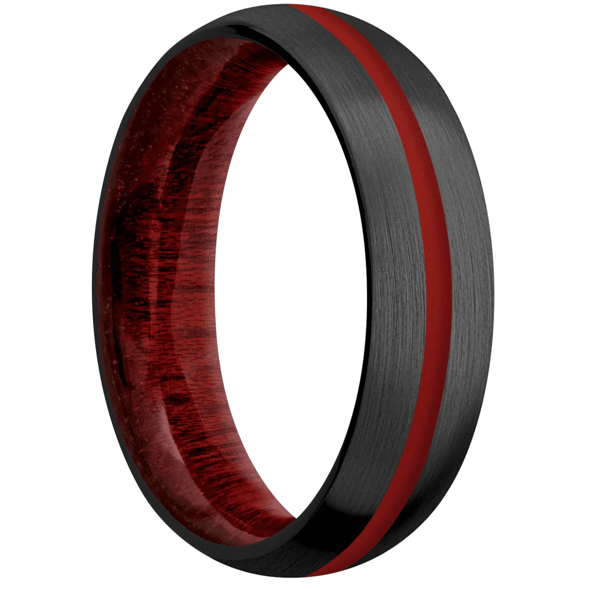 Zirconium + Satin Finish + Blood Wood