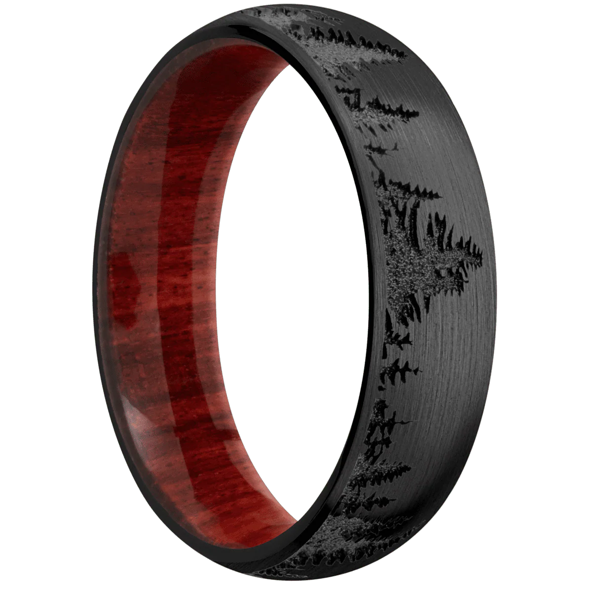 Zirconium + Satin Finish + Red Heart